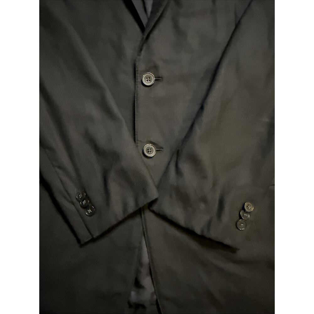 Ermenegildo Zegna 44R Blazer Sport Coat Black Pinstripe Wool Men 2 Button Italy - Picture 13 of 16